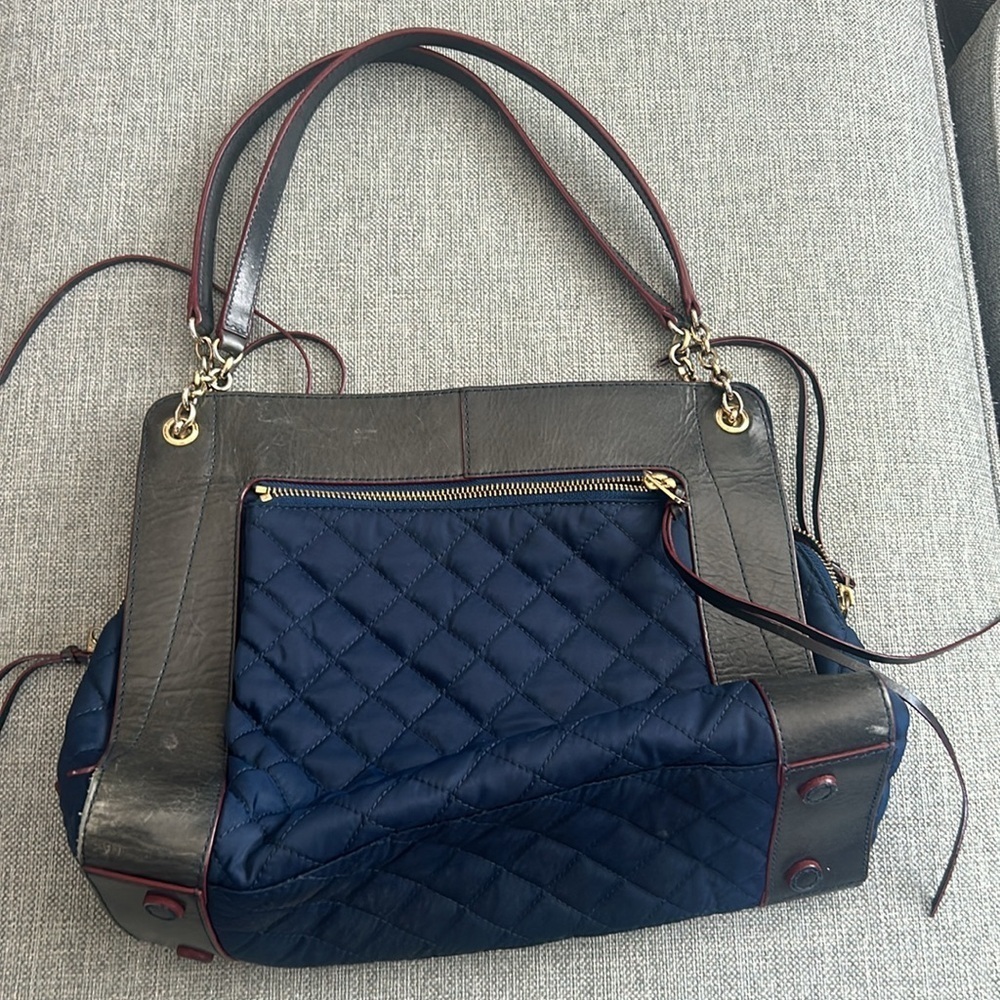 MZ Wallace  Navy and Black Quilted Women's Bag Purse - Picture 8 of 17